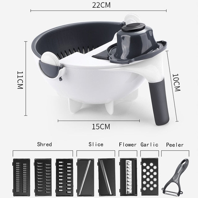 Vegetable Slicer With Drain Basket