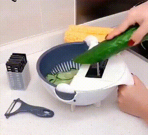 Vegetable Slicer With Drain Basket